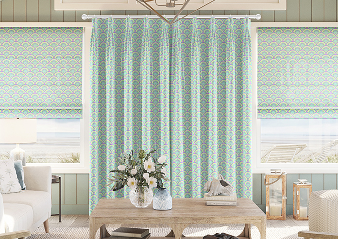 Deco Sea Shells, Neopolitan - Made To Measure Curtains - Image 7